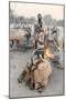 Mundari Herder at Dawn-Trevor Cole-Mounted Photographic Print