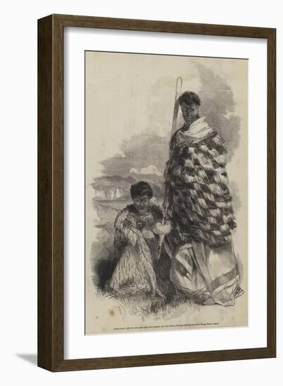 Munga-Kahu, Chief of Roto-Aire Lake, with Ko-Mari His Wife-George French Angas-Framed Giclee Print