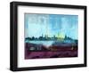 Munich Abstract Skyline I-Emma Moore-Framed Art Print