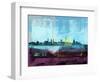 Munich Abstract Skyline I-Emma Moore-Framed Art Print