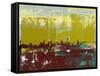 Munich Abstract Skyline II-Emma Moore-Framed Stretched Canvas