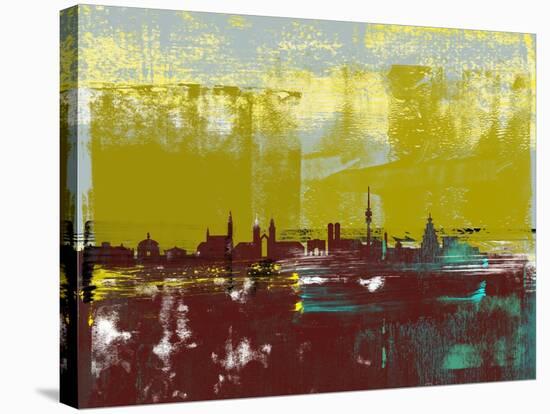 Munich Abstract Skyline II-Emma Moore-Stretched Canvas