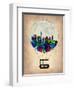 Munich Air Balloon-NaxArt-Framed Art Print