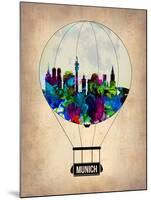 Munich Air Balloon-NaxArt-Mounted Art Print