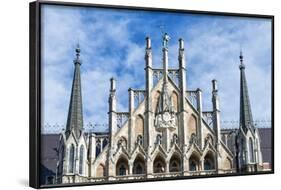 Munich, Bavaria, Germany, Detail of the Town Hall at Marienplatz (Mary's Square-Bernd Wittelsbach-Framed Photographic Print