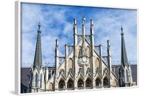 Munich, Bavaria, Germany, Detail of the Town Hall at Marienplatz (Mary's Square-Bernd Wittelsbach-Framed Photographic Print