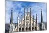 Munich, Bavaria, Germany, Detail of the Town Hall at Marienplatz (Mary's Square-Bernd Wittelsbach-Mounted Photographic Print