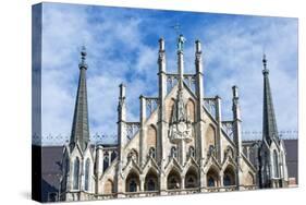 Munich, Bavaria, Germany, Detail of the Town Hall at Marienplatz (Mary's Square-Bernd Wittelsbach-Stretched Canvas