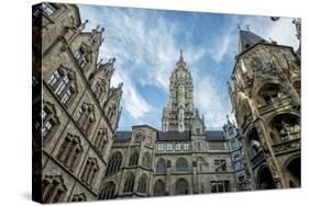 Munich, Bavaria, Germany, Inner Courtyard of the New Town Hall at Marienplatz (Mary's Square-Bernd Wittelsbach-Stretched Canvas