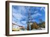 Munich, Bavaria, Germany, Maypole at the Viktualienmarkt (Food Market) in Autumn-Bernd Wittelsbach-Framed Photographic Print