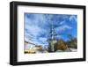 Munich, Bavaria, Germany, Maypole at the Viktualienmarkt (Food Market) in Autumn-Bernd Wittelsbach-Framed Photographic Print