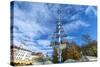 Munich, Bavaria, Germany, Maypole at the Viktualienmarkt (Food Market) in Autumn-Bernd Wittelsbach-Stretched Canvas