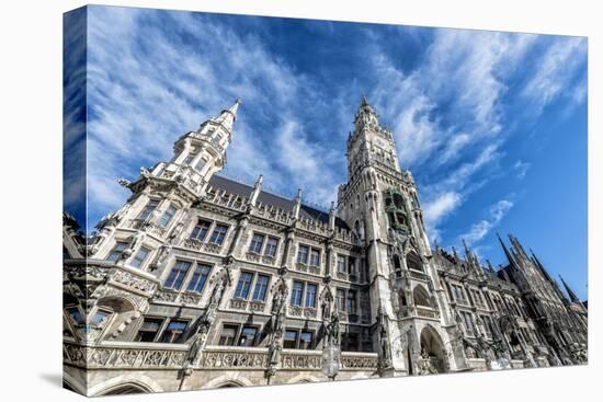 Munich, Bavaria, Germany, New Town Hall at Marienplatz (Mary's Square-Bernd Wittelsbach-Stretched Canvas