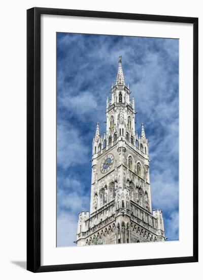 Munich, Bavaria, Germany, Tower of the New Town Hall at Marienplatz (Mary's Square-Bernd Wittelsbach-Framed Photographic Print
