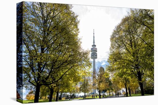 Munich, Bavaria, Germany, View from the Olympiapark to the Communication Tower-Bernd Wittelsbach-Stretched Canvas