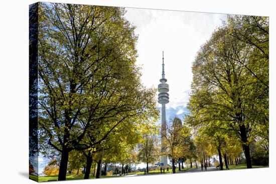 Munich, Bavaria, Germany, View from the Olympiapark to the Communication Tower-Bernd Wittelsbach-Stretched Canvas