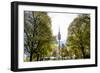 Munich, Bavaria, Germany, View from the Olympiapark to the Communication Tower-Bernd Wittelsbach-Framed Photographic Print