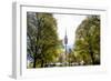 Munich, Bavaria, Germany, View from the Olympiapark to the Communication Tower-Bernd Wittelsbach-Framed Photographic Print