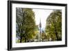 Munich, Bavaria, Germany, View from the Olympiapark to the Communication Tower-Bernd Wittelsbach-Framed Photographic Print