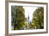 Munich, Bavaria, Germany, View from the Olympiapark to the Communication Tower-Bernd Wittelsbach-Framed Photographic Print