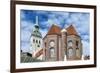 Munich, Bavaria, Germany, View to St. Peter's Church from the Viktualienmarkt (Food Market)-Bernd Wittelsbach-Framed Photographic Print