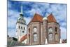 Munich, Bavaria, Germany, View to St. Peter's Church from the Viktualienmarkt (Food Market)-Bernd Wittelsbach-Mounted Photographic Print