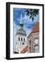 Munich, Bavaria, Germany, View to St. Peter's Church from the Viktualienmarkt (Food Market)-Bernd Wittelsbach-Framed Photographic Print