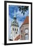 Munich, Bavaria, Germany, View to St. Peter's Church from the Viktualienmarkt (Food Market)-Bernd Wittelsbach-Framed Premium Photographic Print