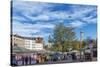 Munich, Bavaria, Germany, Viktualienmarkt (Food Market) with Maypole-Bernd Wittelsbach-Stretched Canvas