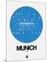 Munich Blue Subway Map-NaxArt-Mounted Art Print