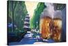 Munich Chinese Tower Beergarden in English Garden-Markus Bleichner-Stretched Canvas