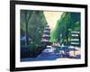 Munich Chinese Tower Beergarden with Signpost-Markus Bleichner-Framed Art Print