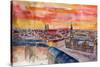 Munich City Center View From St Peter-Markus Bleichner-Stretched Canvas