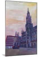 Munich City Hall and St Marys Place-Markus Bleichner-Mounted Art Print
