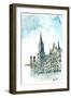 Munich City Hall with Church of Our Lady-Markus Bleichner-Framed Art Print