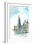 Munich City Hall with Church of Our Lady-Markus Bleichner-Framed Art Print