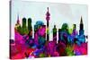 Munich City Skyline-NaxArt-Stretched Canvas