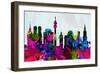 Munich City Skyline-NaxArt-Framed Art Print