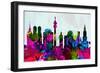 Munich City Skyline-NaxArt-Framed Art Print