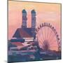 Munich Germany Vanilla Sky Morning With Ferris Wheel-M. Bleichner-Mounted Art Print