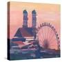 Munich Germany Vanilla Sky Morning With Ferris Wheel-M. Bleichner-Stretched Canvas