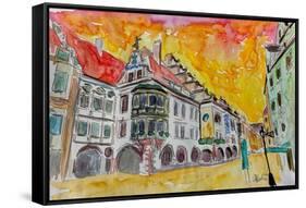 Munich Hofbrauhaus Sunset Am Platzl-Markus Bleichner-Framed Stretched Canvas
