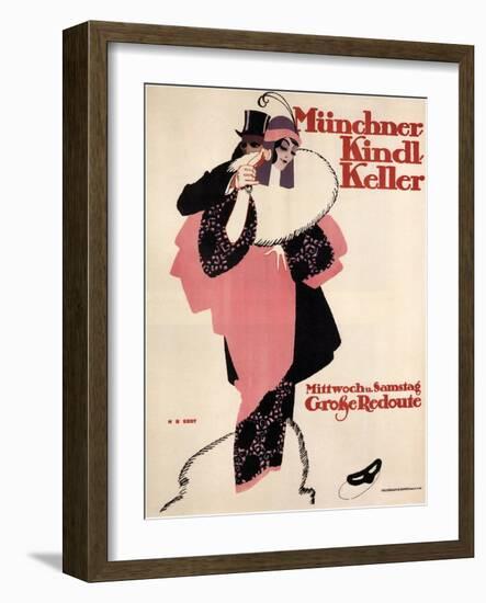 Munich Kindl Keller, 1913-Hans Rudi Erdt-Framed Giclee Print