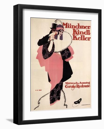 Munich Kindl Keller, 1913-Hans Rudi Erdt-Framed Giclee Print