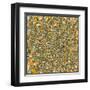 Munich Map-Jazzberry Blue-Framed Art Print