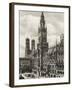 Munich - Neue Rathaus (New Town Hall) and Cathedral-null-Framed Photographic Print