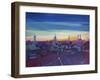 Munich Rooftop View At Sunset-Markus Bleichner-Framed Art Print