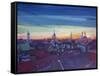 Munich Rooftop View At Sunset-Markus Bleichner-Framed Stretched Canvas