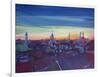 Munich Rooftop View At Sunset-Markus Bleichner-Framed Art Print