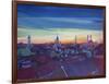 Munich Rooftop View At Sunset-Markus Bleichner-Framed Art Print